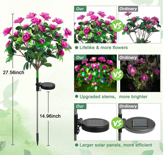 Glow your garden: solar led flowers