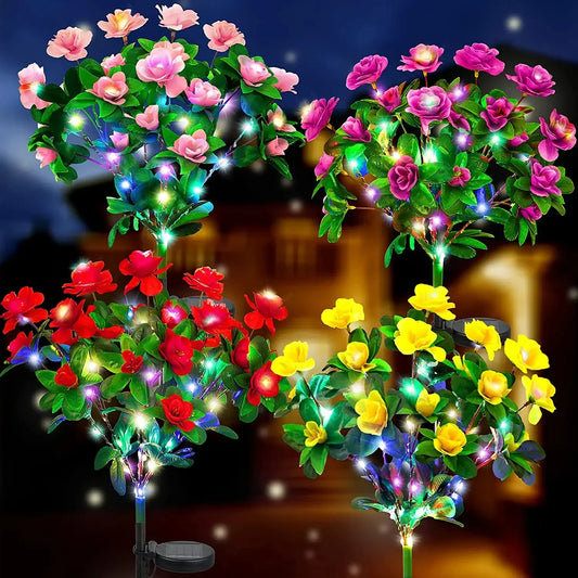 Glow your garden: solar led flowers