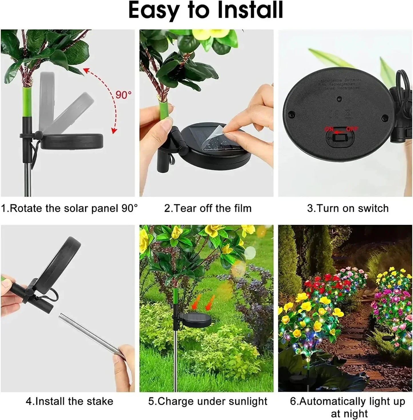 Glow your garden: solar led flowers