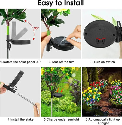 Glow your garden: solar led flowers