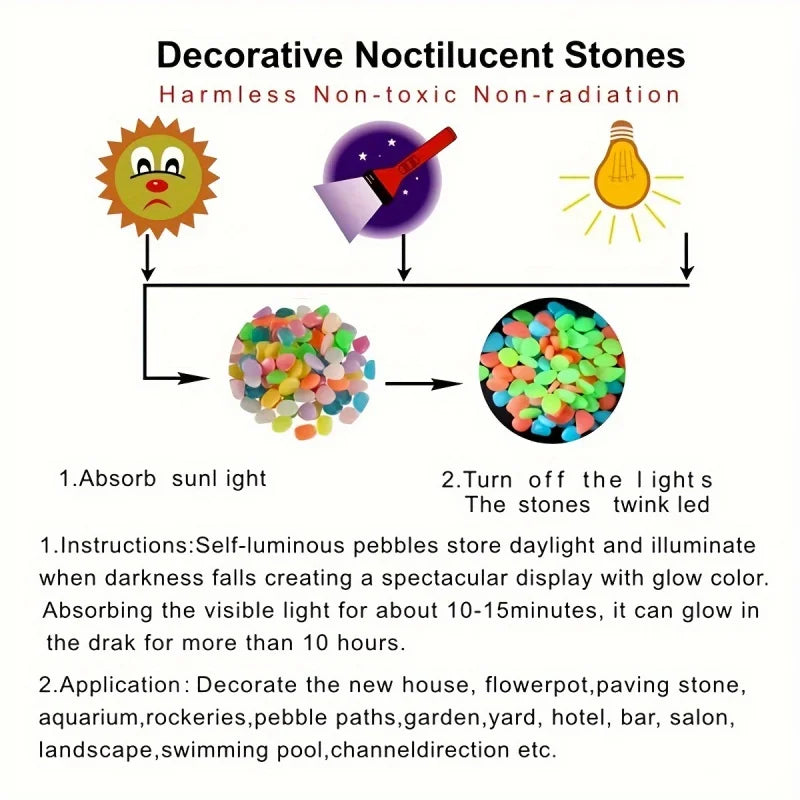 glow colored stone