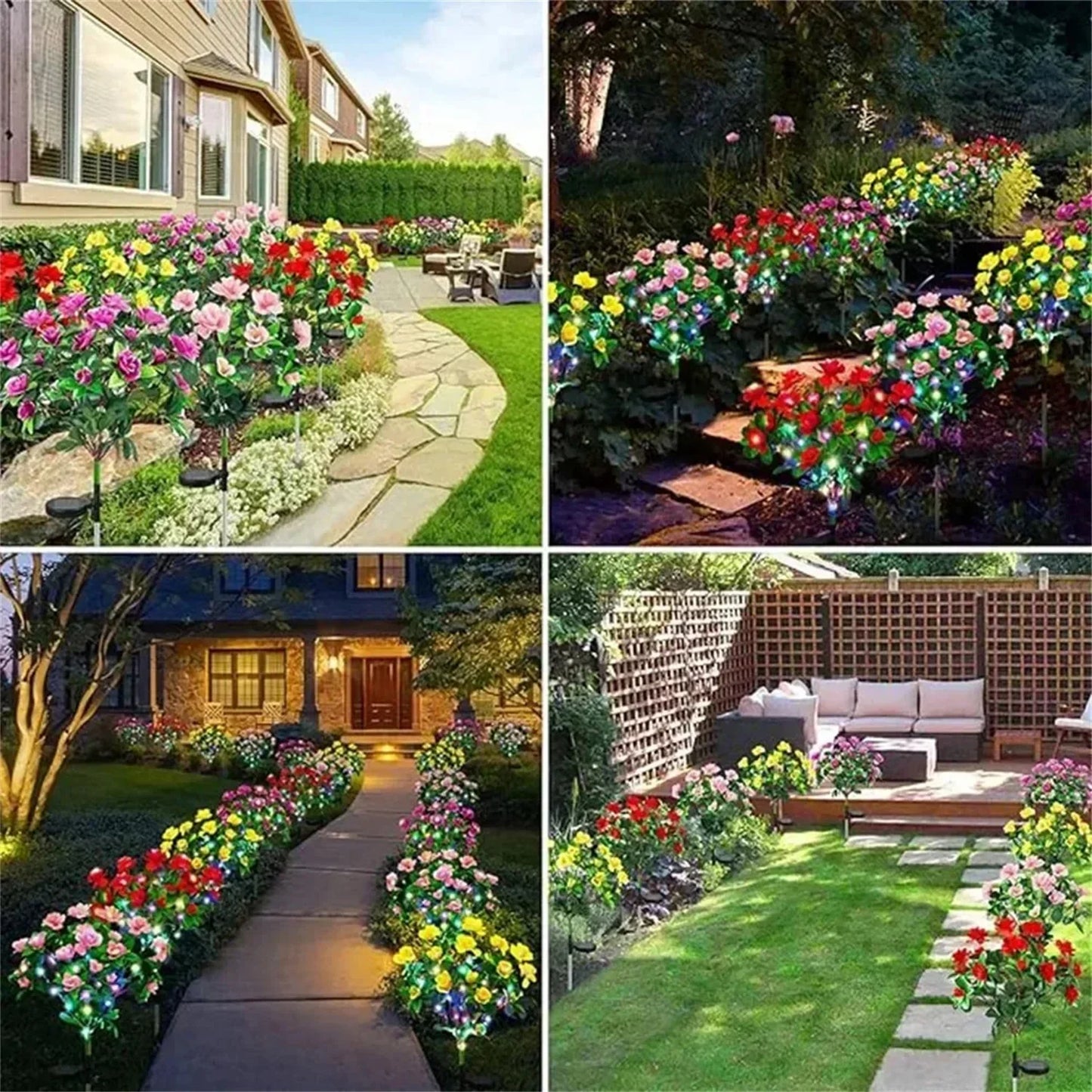 Glow your garden: solar led flowers
