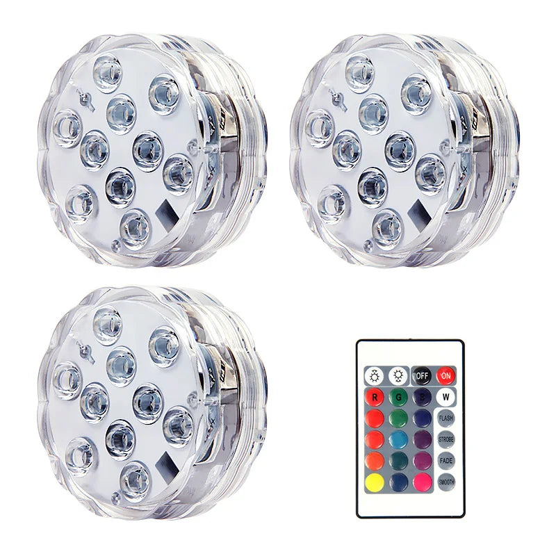 Swim In Color: Submersible LED Lights with RF Remote