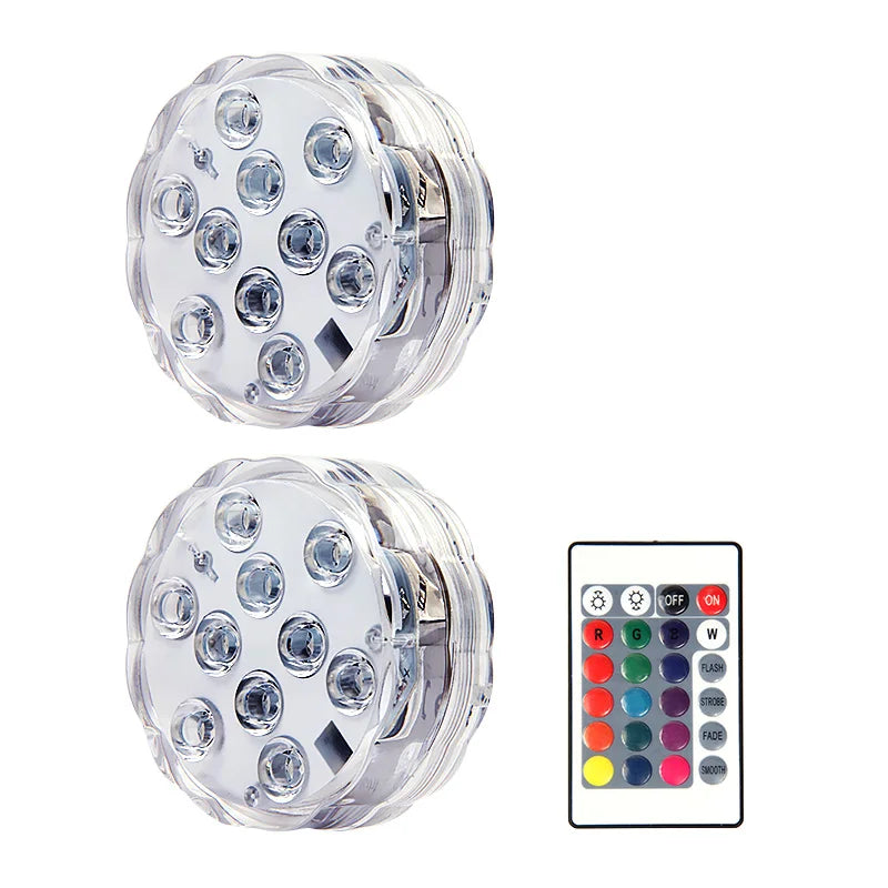 Swim In Color: Submersible LED Lights with RF Remote