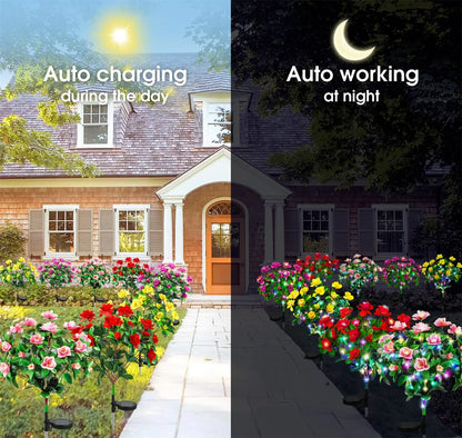 Glow your garden: solar led flowers